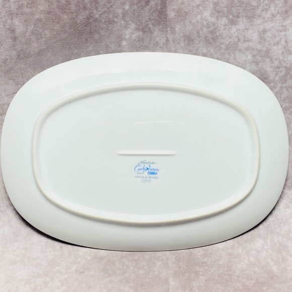 Noritake Cookn Serve Blue Orchard 13" Oval Serving Platter Floral Design - Picture 6 of 9